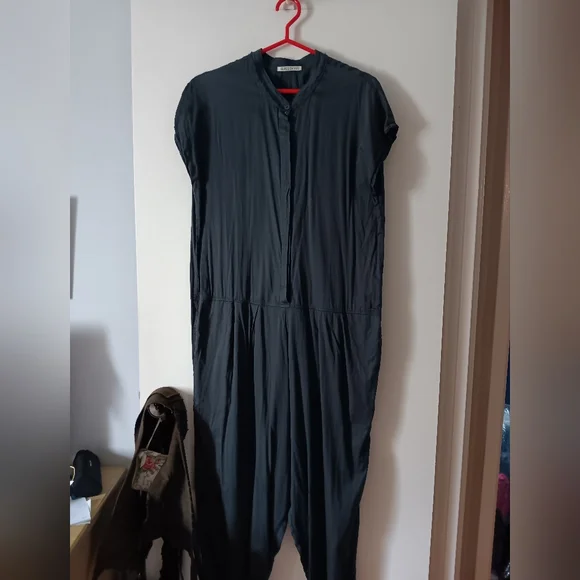 BLACK CRANE Dark Grey Cotton Relaxed Jumpsuit L - Picture 4 of 9